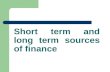 Module v - Financial Management - Short term and long term sources of finance