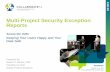 Multi project security exception reports  - Oracle Primavera P6 Collaborate 14