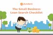 The Small Business Loan Search Checklist
