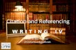 Finishing touches: citation and referencing