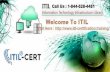 ITIL Foundation Certification Training : 1-844-528-4481