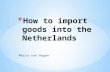 How to import goods into the netherlands