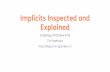 Implicits Inspected and Explained