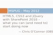 2012 - HTML5, CSS3 and jQuery with SharePoint 2010