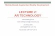 Mobile AR Lecture 2 - Technology