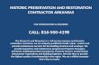HISTORIC PRESERVATION AND RESTORATION CONTRACTOR ARKANSAS 816-500-4198