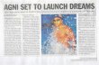 Agnishwar jayaprakash set to launch dreams
