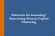 Elements for assessing and structuring venture capital financing
