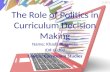 The Role of Politics in Curriculum Decision Making