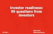 Investor readiness: 99 questions from investors by Startups.be
