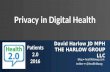 David Harlow Patients 2.0 - Privacy in Digital Health