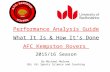 Performance Analysis Guide - AFC Kempston