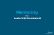 Mentoring for Leadership Development