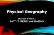 Physical Geography Lecture 04 - Earth's Energy and Seasons 10.03.16