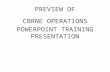 PREVIEW OF CBRNE OPERATIONS TRAINING PRESENTATION