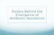 Factors behind emergence of resistance