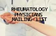 Rheumatology physicians mailing list