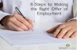 8 Steps to Making the Right Offer of Employment