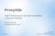 ProxySQL - High Performance and HA Proxy for MySQL