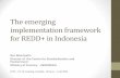 The emerging implementation framework for REDD+ in Indonesia