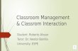 Classroom Management & Classroom Interaction