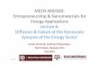 Meen 489 689 lecture 6 diffusion and failure at nano scale + synopsis of the energy sector