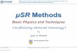 Methods of Muon Spin Rotation/Relaxation/Resonance (muSR)