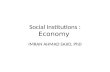 Lec x Economy as Social Institution - Imran Ahmad Sajid