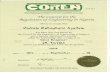 AYODELE OLUKOLE's COREN Certificate