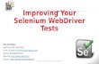 TestNet 2016 - Improving Your Selenium WebDriver Tests