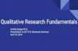 Qualitative Research Fundamentals