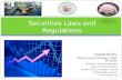 Presentation on securities laws and regulations
