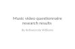 Music video questionnaire research results