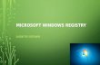 Microsoft windows registry