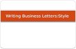 Writing business-letters-style