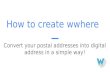 How to create wwhere