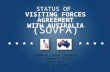 Sponsorship Speech: Status of Visiting Forces Agreement (SOVFA) with Australia
