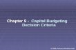 capital budgeting decisions criteria