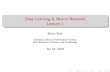 Deep Learning & Neural Networks Lecture 1