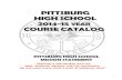 PITTSBURG HIGH SCHOOL 2014-15 COURSE CATALOG