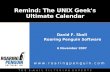 Remind: The UNIX Geek's Ultimate Calendar