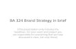 BA 324 Brand Strategy in brief