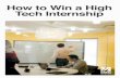 How to Win a High Tech Internship