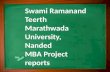 Swami Ramanand Teerth Marathwada University, Nanded MBA Project reports