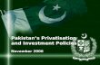 Pakistan privatisation investmen_policies_v3_28112006