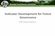 Indicator Development for Forest Governance
