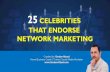 25 Celebrities That Endorse Network Marketing