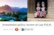 OECD 2016 Investment Policy Review of Lao P.D.R.