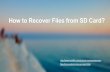 How to recover files from sd card?