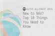 Altus Alliance 2016 - New to NAV